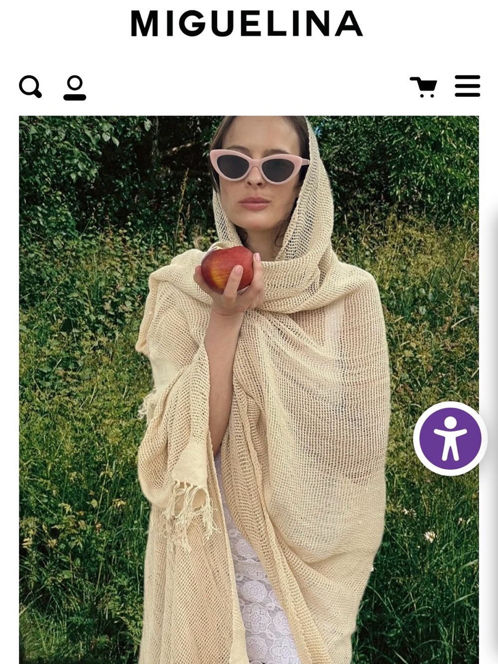 MIGUELINA Sekai Natural Shawl 47” X 90”
$450.00